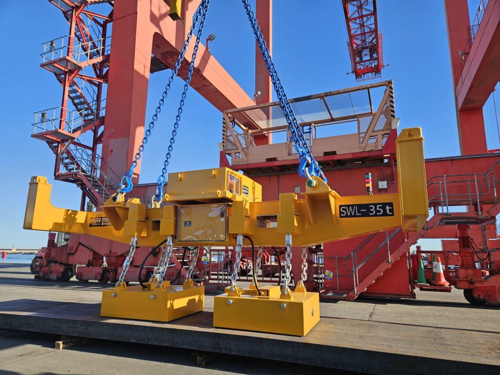 Battery-Powered Electro-Permanent Lifting Magnet for  35 Tons Slab Handling