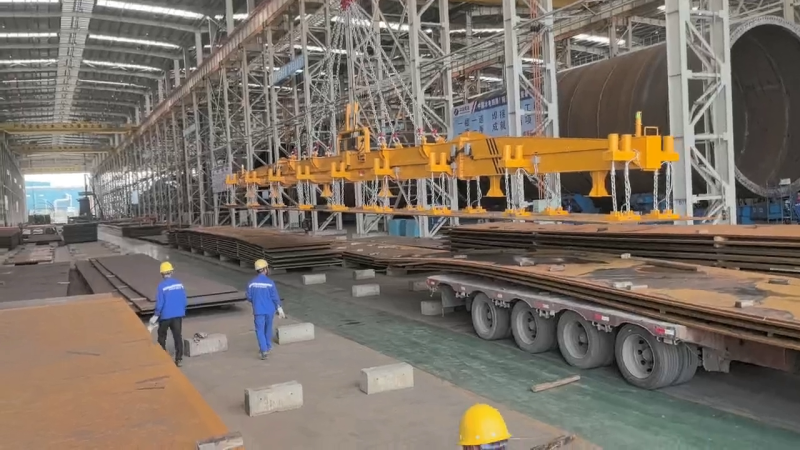 EPM Solution Steel Plate Lifting For Wind Tower Production