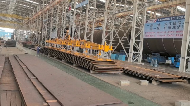 Steel Plate Lifting For Wind Tower Production