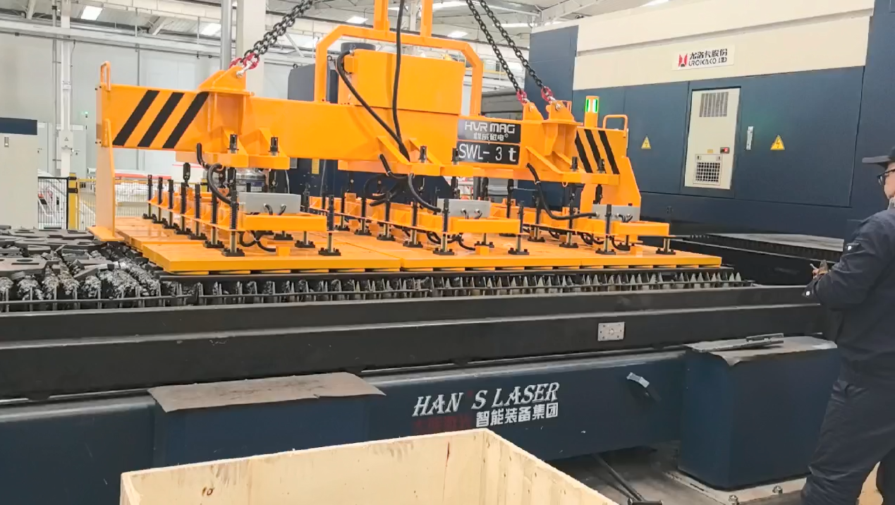 lifting magnets for sheet metal for 3T steel plate cutting application